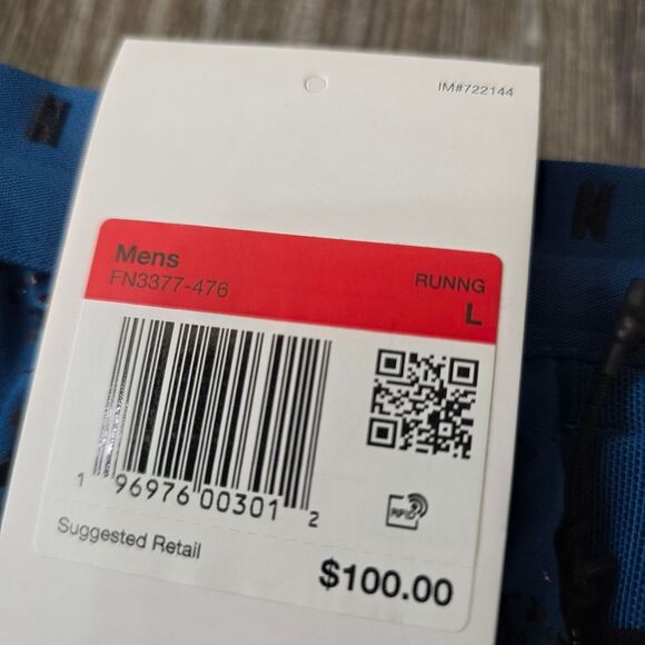 Nike Running Division Men's Shorts Camo Black Blue Lined Large L 3M FN3377-476 - Picture 12 of 13